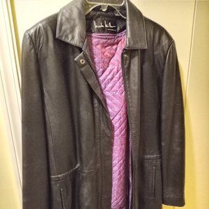 Small 3/4 Lined Leather Ladies Coat